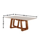 Ver imagem 3 de Conjunto Sala de Jantar Mesa Madeira Maciça Genova 6 Cadeiras Monaco Marrom/Milano/Cinamomo Imbuia/o