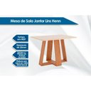 Ver imagem 3 de Sala de Jantar Completa Lins C/ Tampo Madeirado 120x80cm e 4 Cadeiras Milla Nature/off White - Linho