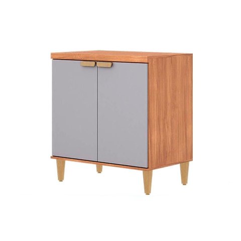 Balcão Cozinha Elena c/2 Portas 80cm Cinamomo/Platina MGM