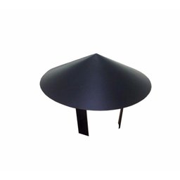 Chapéu chinês preto para dutos de 150 mm de diâmetro para topo de chaminé - 1
