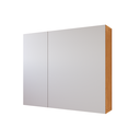 Ver imagem 5 de Espelheira Klein Suspensa com 2 Portas Espelhadas e 4 Nichos - Freijó/off White