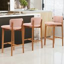 Ver imagem 2 de Kit 06 Banquetas Alta para Cozinha Sala de Jantar Bar Dara Bouclê Preto
