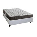 Ver imagem 1 de Cama Box Casal Colchão Mola Ensacada Acolchões + Box Sintético 68x138x188:Branco