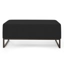 Ver imagem 5 de Puff Decorativo para Sala de Estar Cléo W01 Base de Ferro 90 cm Suede Preto - Lyam Decor