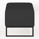 Ver imagem 6 de Puff Decorativo para Sala de Estar Cléo W01 Base de Ferro 90 cm Suede Preto - Lyam Decor