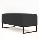 Ver imagem 7 de Puff Decorativo para Sala de Estar Cléo W01 Base de Ferro 90 cm Suede Preto - Lyam Decor