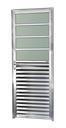 Ver imagem 1 de Porta de Cozinha Alumínio 80 Esq L25 V.Boreal Anod.Brilhante Brimak