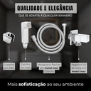 Ver imagem 4 de Ducha Higienica Chuveirinho Banheiro Quadrada Luxo Metal:cromado