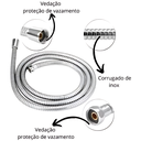 Ver imagem 5 de Ducha Higienica Chuveirinho Banheiro Quadrada Luxo Metal:cromado
