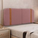 Ver imagem 1 de Cabeceira Painel Orgânico Cama Box Queen Size Flay 160cm Dobrável Bouclé Rosa Escuro - Desk Design