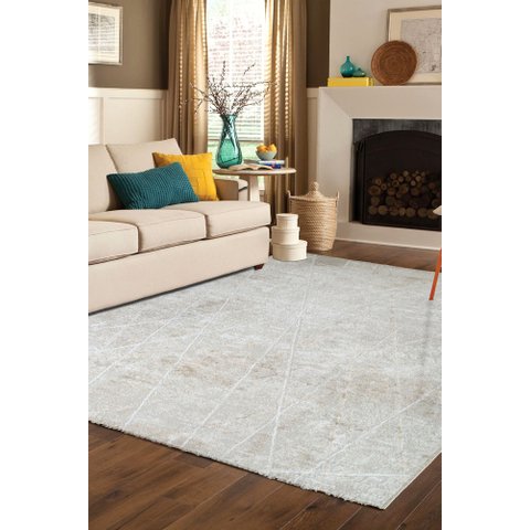 Tapete Sala 200x300 Milão Creme Linhas