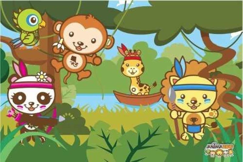 Painel Decorativo Festa Turminha Do Animazoo #01 - 240x135 | MadeiraMadeira