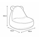 Ver imagem 4 de Puff Infantil Urso Criança com Enchimento de Espuma - Tecido Veludo Amarelo