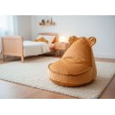 Ver imagem 1 de Puff Infantil Urso Criança com Enchimento de Espuma - Tecido Veludo Amarelo