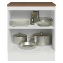 Ver imagem 4 de Balcão de Cozinha 70 cm 2 Portas Branco Tampo Rustic Agata Madesa