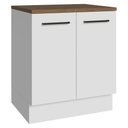 Ver imagem 1 de Balcão de Cozinha 70 cm 2 Portas Branco Tampo Rustic Agata Madesa