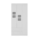 Ver imagem 7 de Guarda-roupa Infantil 92cm com Vidro 3 Portas e 2 Gavetas Brisa Multimóveis Mp4425 Branco
