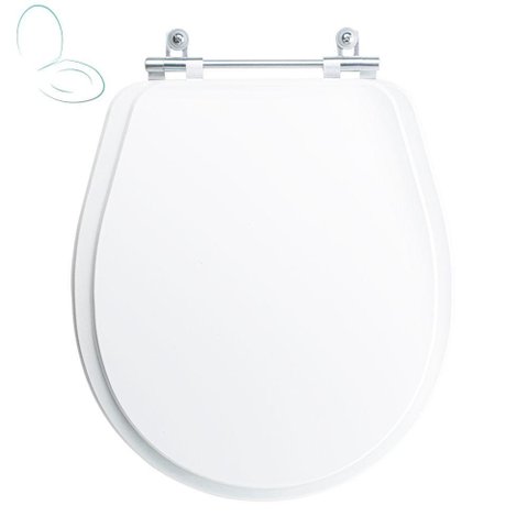 Assento Sanitário Tampa de Vaso Branco Mdf Laqueado Avalon para Bacia Ideal Standard