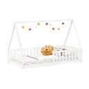 Ver imagem 7 de Cama Infantil Madeira Branco Grade Montessori Casinha de Chão Nicolas Idimex