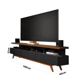 Conjunto para Sala de Estar com Rack, Painel para TV Aparador Buffet Móveis Germai - 8
