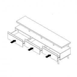 Conjunto para Sala de Estar com Rack, Painel para TV Aparador Buffet Móveis Germai - 6