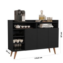 Conjunto para Sala de Estar com Rack, Painel para TV Aparador Buffet Móveis Germai - 13