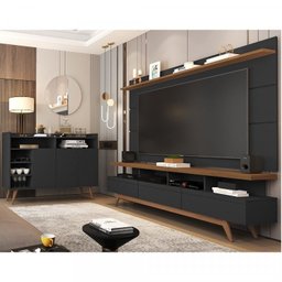Conjunto para Sala de Estar com Rack, Painel para TV Aparador Buffet Móveis Germai - 1