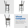 Kit 3 Banqueta Alta Prata Cozinha Gourmet Americana Balcão:marrom - 5