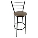 Ver imagem 2 de Kit 3 Banqueta Alta Prata Cozinha Gourmet Americana Balcão:marrom