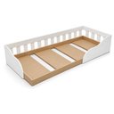 Ver imagem 5 de Cama Infantil de Chão Montessoriana Solteiro com Proteção Lateral BCA32 Cor Branco/Mel - BRV Móveis