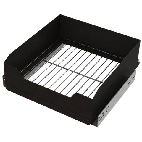 Gaveta Fruteira Deslizante Elite 37x37x13cm Preto Fosco Aço Carbono Schmitt Móvel Cozinha