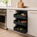 Ver imagem 4 de Gaveta Fruteira Deslizante Elite 37x37x13cm Preto Fosco Aço Carbono Schmitt Móvel Cozinha