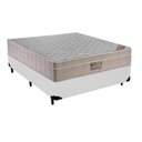 Ver imagem 1 de Cama Base Casal Branco Colchão Molas Ensacadas Airtech Springpocket 138x188 - Ortobom
