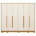 Ver imagem 4 de Guarda Roupa Casal Mercure 6 Portas 6 Gavetas Cinamomo/off White – Móveis Albatroz