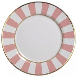 Conjunto com 6 Pratos Raso Pink Strip Ø29cm Alleanza Cerâmica - 1