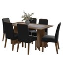 Ver imagem 2 de Conjunto Sala de Jantar Tampo de Madeira 6 Cadeiras Rustic/oxford Soho Madesa