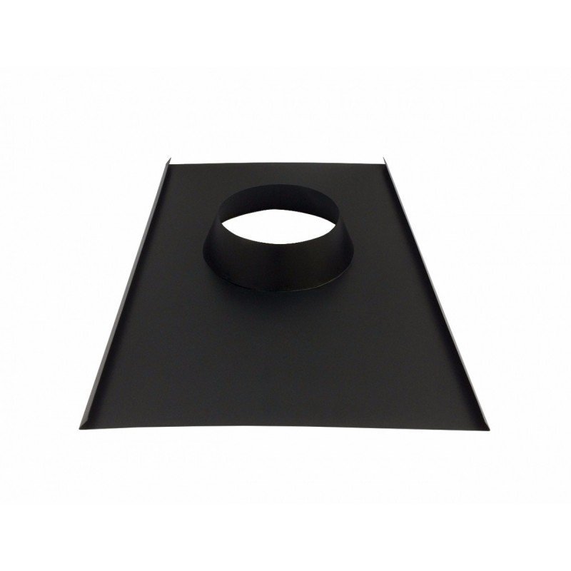 Rufo colarinho de telhado preto para chaminé de 200 mm de diâmetro - 1