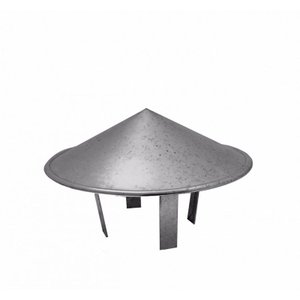 Chapéu chinês galvanizado para dutos de 30 cm de diâmetro para topo de chaminé
