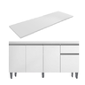 Balcão 4 Portas 1 Gaveta Tatiane 150m com Tampo Mdp Branco - Ajl - 2
