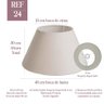 Cúpula de Abajur Cônica 30x15x45cm de Tecido Algodão Soquete Importado Cor Bege Ref 24 - 1