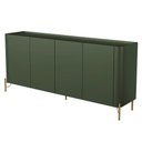 Ver imagem 5 de Buffet para Sala de Jantar 4 Portas 1 Gaveta Pés Industrial Dourado Naim I03 Musgo - Lyam