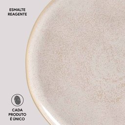 Jogo 6 Pratos Rasos Bio Latte Porto Brasil - 3