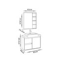 Ver imagem 7 de Conjunto para Banheiro Valentina 80cm - Fabribam Gabinetes