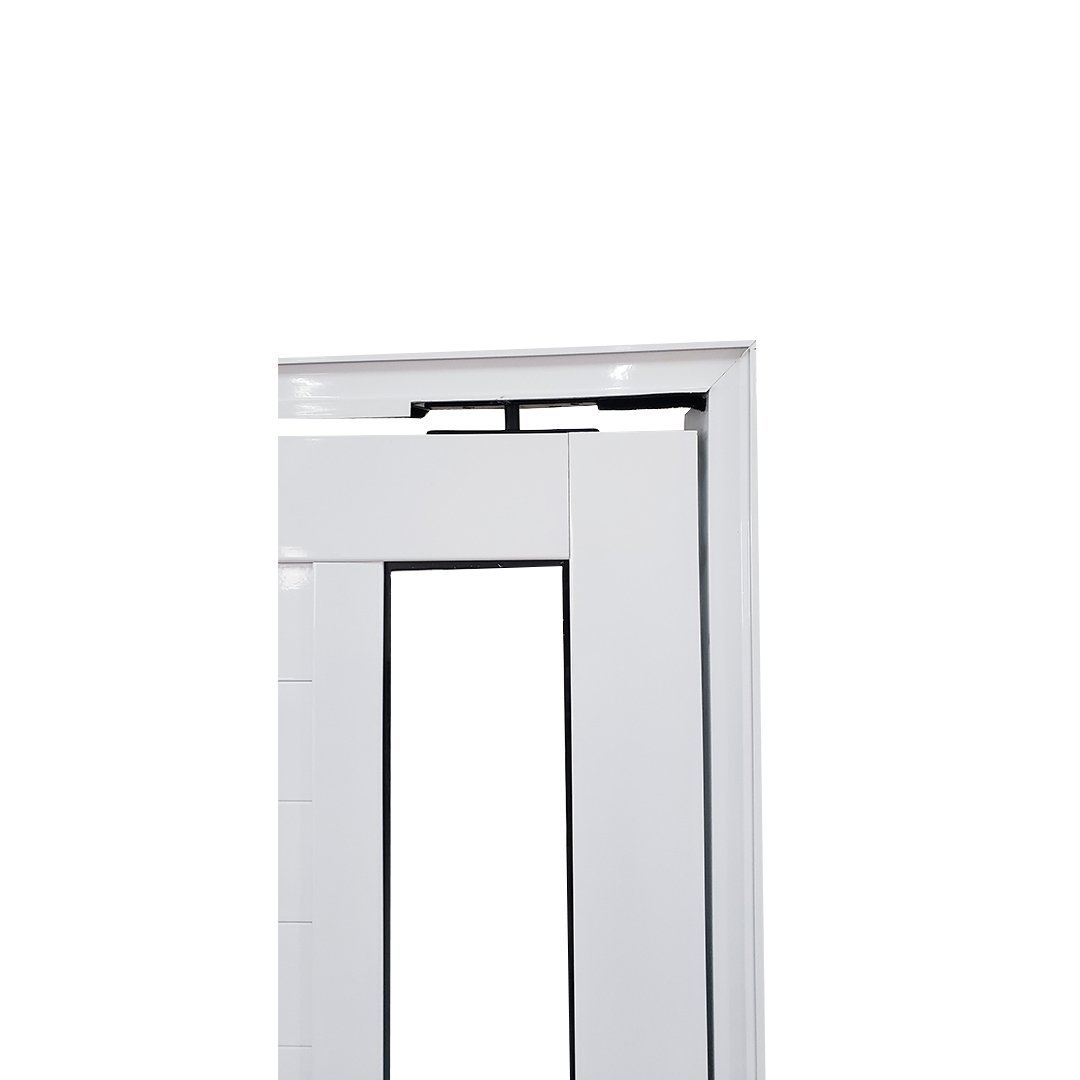 Porta Pivotante de Alumínio Branco Com Puxador e Vidro Linha 30 Roma - Esquerda / 210 x 120 - 3