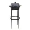 Churrasqueira Média Bafo Alumínio Craqueada Preta Pé Suporte - 3