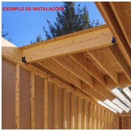 Kit Suportes Viga Parede Pergolado Madeiramento 5x10 - 04 Pç ALPHA CORTE E DOBRA BARROTE_05x10x2mm - 5