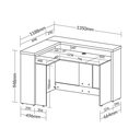 Ver imagem 3 de Balcão Atendimento com Montagem Dupla Bulgária Freijó Branco
