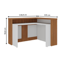 Ver imagem 2 de Balcão Atendimento com Montagem Dupla Bulgária Freijó Branco