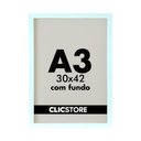Ver imagem 1 de Kit 05 Moldura A3 30x42cm com Fundo para Quadros Diplomas Certificados Fotos Cor:branco