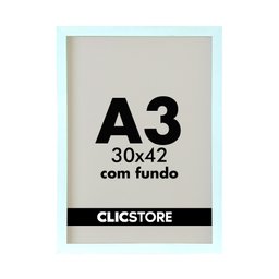 Kit 05 Moldura A3 30x42cm com Fundo para Quadros Diplomas Certificados Fotos Cor:branco - 1 Kit 05 Moldura A3 30x42cm com Fundo para Quadros Diplomas Certificados Fotos Cor:branco - 1